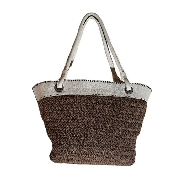 Brighton Woven Tote Leather Trim - Picture 2 of 12